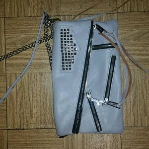 Stone grey Rebecca Minkoff leather crossbody